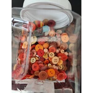 Orange Buttons Various shapes/sizes, new, vintage